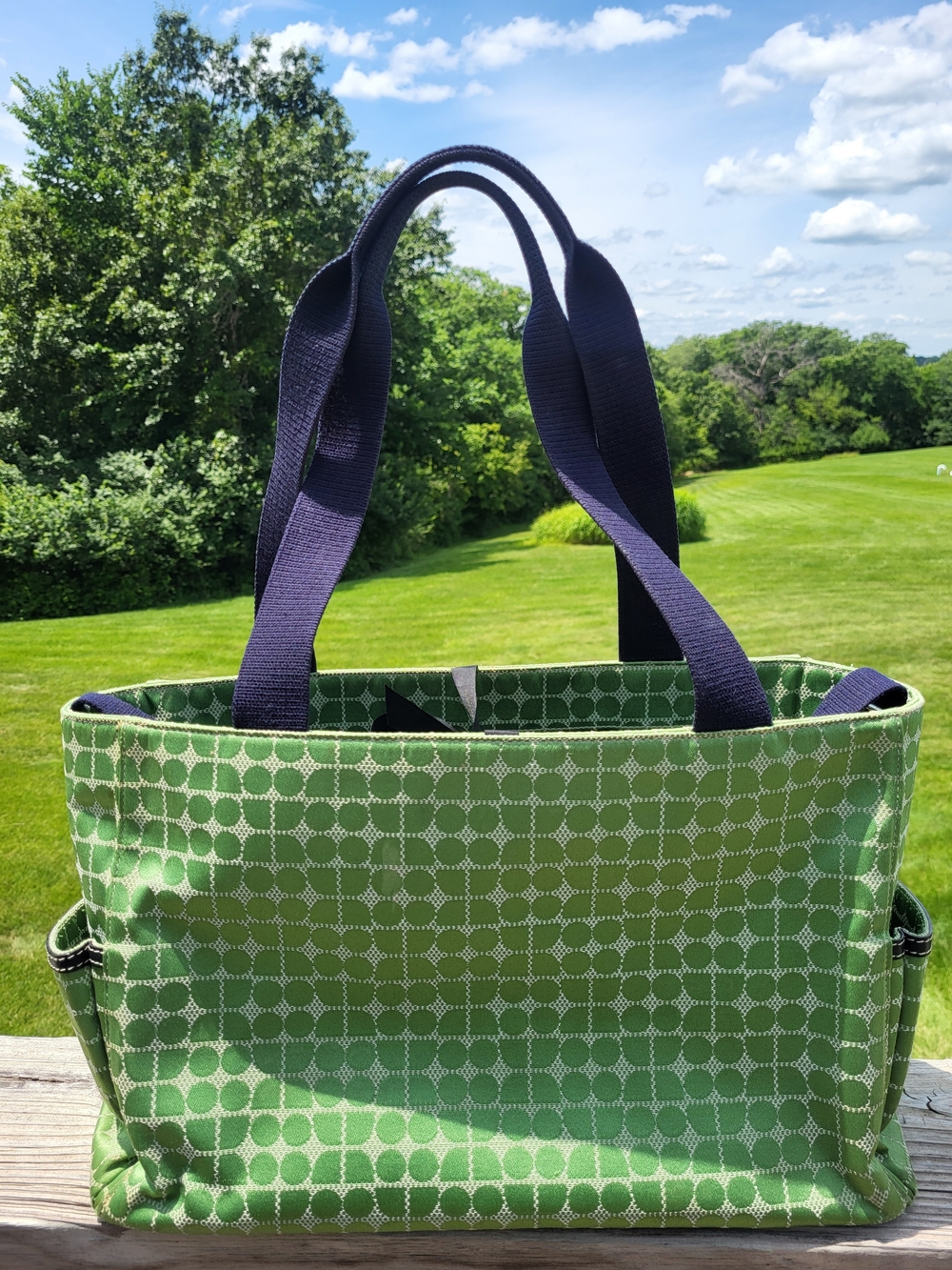 Kate Spade Green Patterned Large Diaper Bag